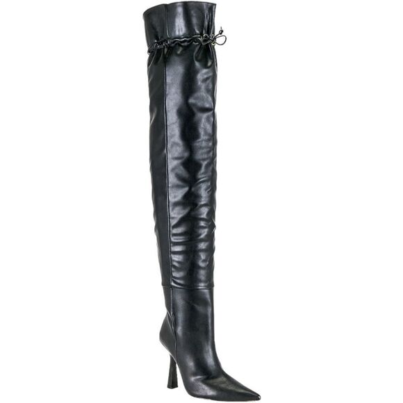 Good American Carla Over The Knee Vegan Leather Boots NWT NWOB - Picture 3 of 10